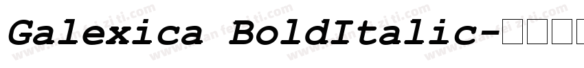 Galexica BoldItalic字体转换